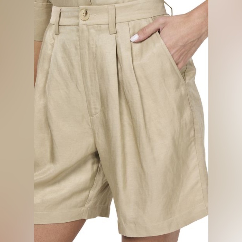 NWT ANINE BING Taupe Carrie Shorts